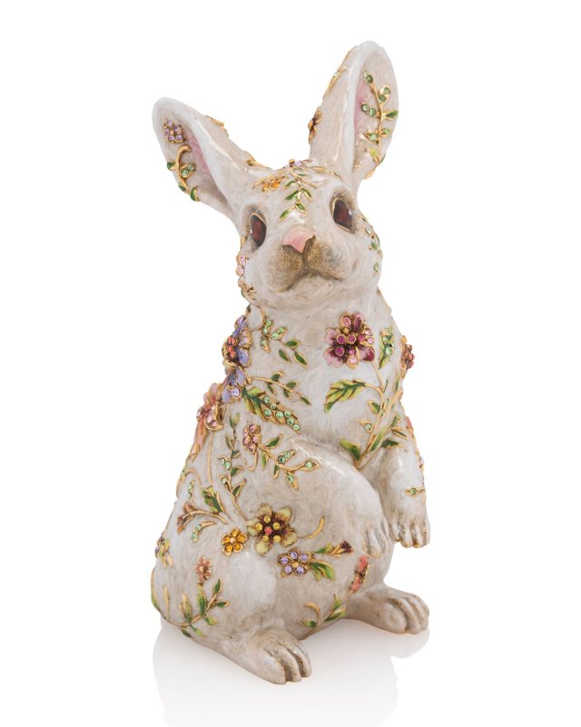 "Sunny" Floral Bunny Figurine